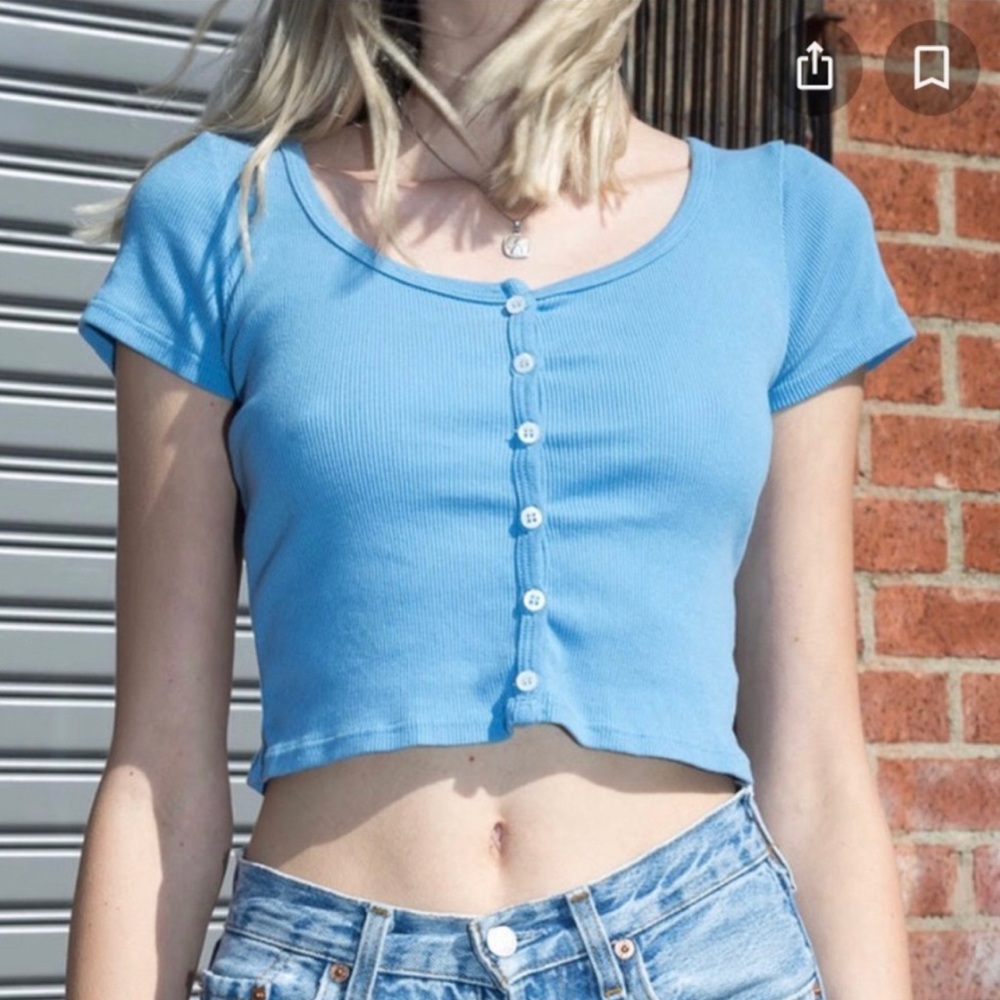 Brandy Melville Blue Zelly Top